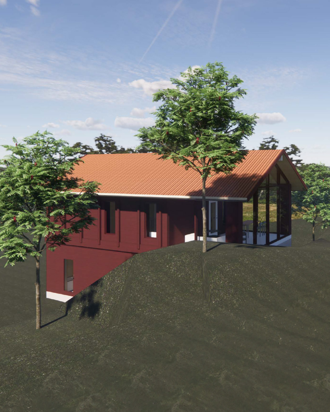 Arkitektritad villa i Halland